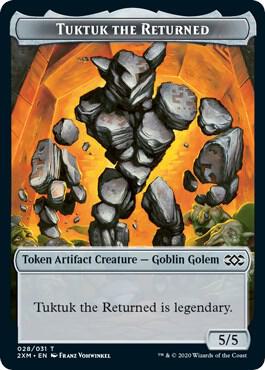Tuktuk the Returned Token 28 card from Double Masters