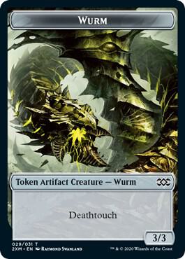 Wurm Token 29 card from Double Masters