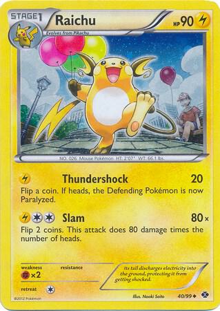 Raichu - 40/99 (Cosmos Holo) 040/099 card from Blister Exclusives