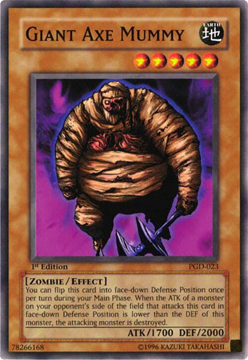 Giant Axe Mummy PGD-023 card from Pharaonic Guardian