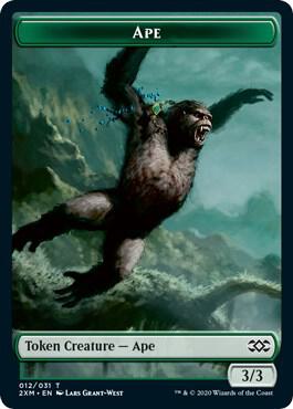 Ape // Golem Double-Sided Token 12 // 23 card from Double Masters