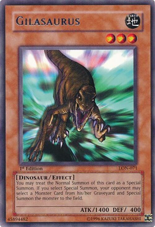 Gilasaurus LON-071 card from Labyrinth of Nightmare