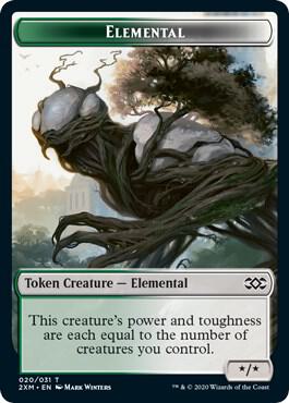 Elemental // Shapeshifter Double-Sided Token 20 // 2 card from Double Masters