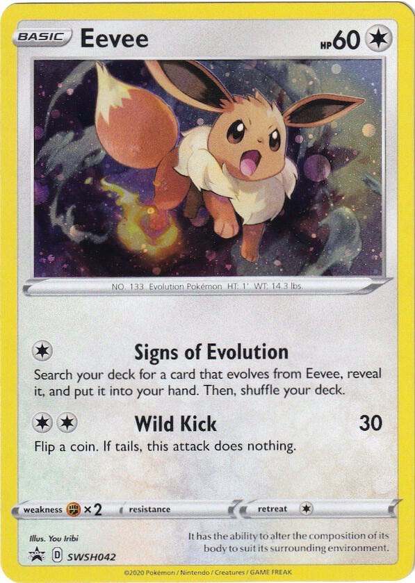 Eevee SWSH042 card from SWSH: Sword & Shield Promo Cards
