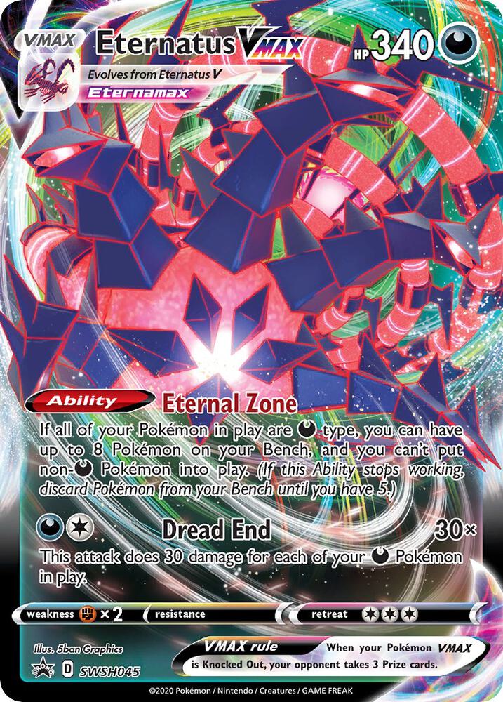 Eternatus VMAX SWSH045 card from SWSH: Sword & Shield Promo Cards