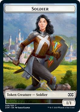 Soldier // Squirrel Double-Sided Token 6 // 18 card from Double Masters