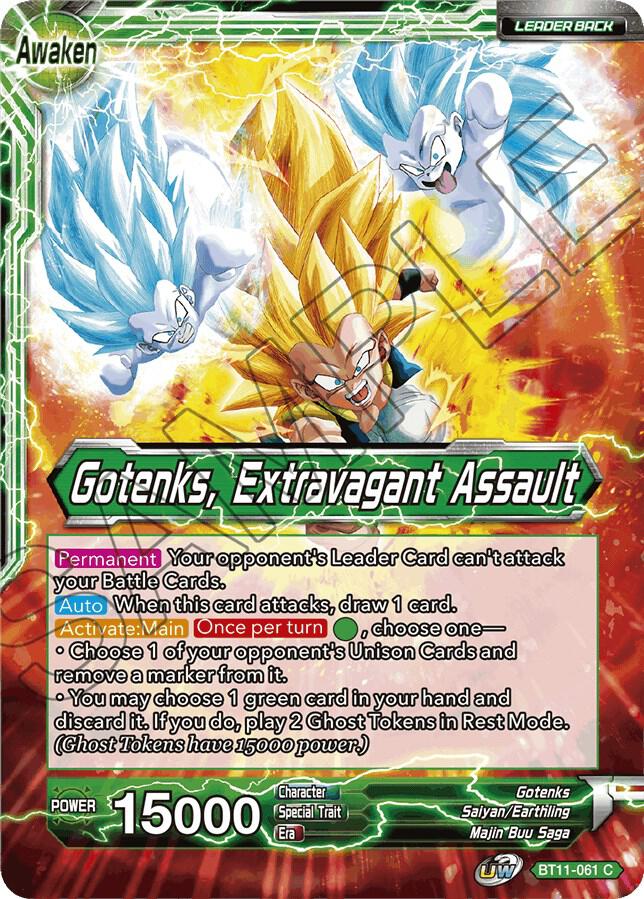 Gotenks // Gotenks, Extravagant Assault BT11-061 card from Vermilion Bloodline