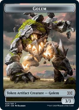 Golem // Thopter Double-Sided Token 23 // 8 card from Double Masters