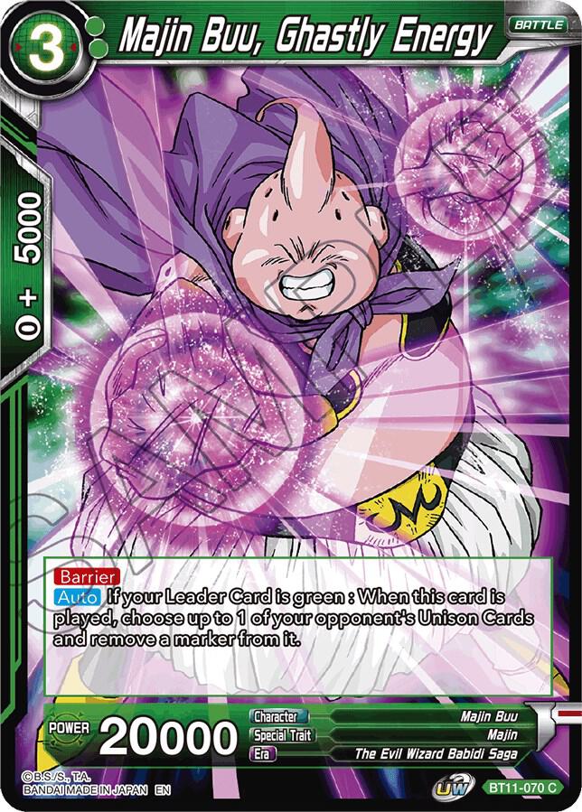 Majin Buu, Ghastly Energy BT11-070 card from Vermilion Bloodline