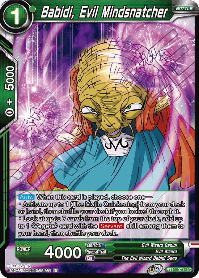 Babidi, Evil Mindsnatcher BT11-071 card from Vermilion Bloodline