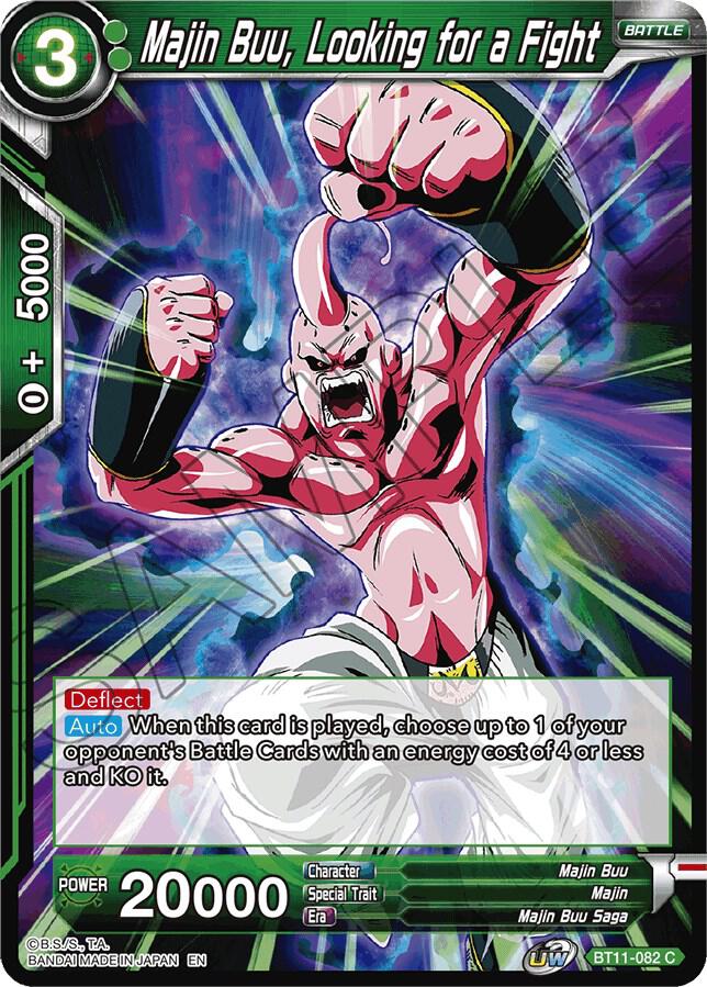 Majin Buu, Looking for a Fight BT11-082 card from Vermilion Bloodline