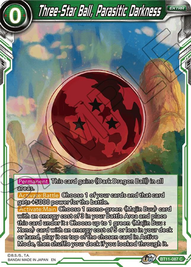 Three-Star Ball, Parasitic Darkness BT11-087 card from Vermilion Bloodline