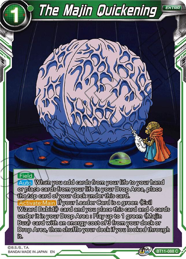 The Majin Quickening BT11-088 card from Vermilion Bloodline
