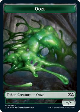 Ooze // Tuktuk the Returned Double-Sided Token 15 // 28 card from Double Masters