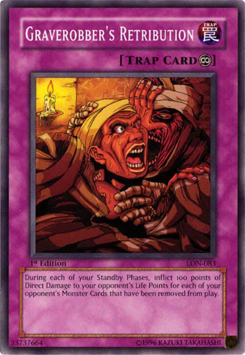 Graverobber's Retribution LON-083 card from Labyrinth of Nightmare