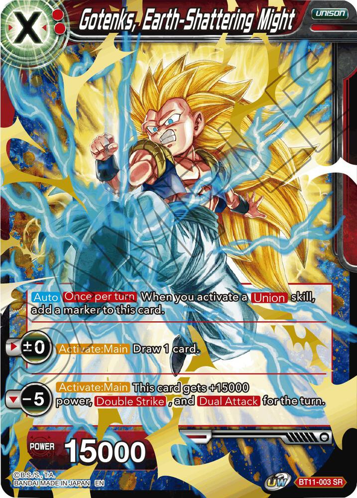 Gotenks, Earth-Shattering Might BT11-003 card from Vermilion Bloodline