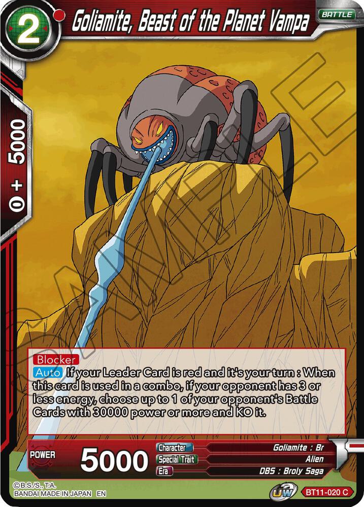 Goliamite, Beast of the Planet Vampa BT11-020 card from Vermilion Bloodline