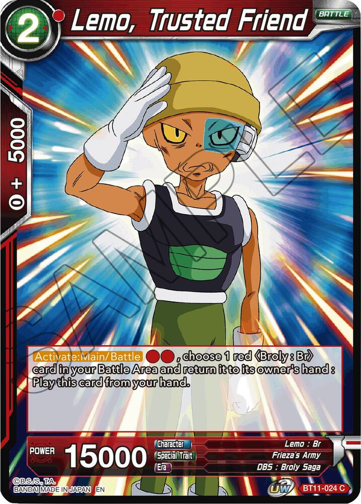 Lemo, Trusted Friend BT11-024 card from Vermilion Bloodline