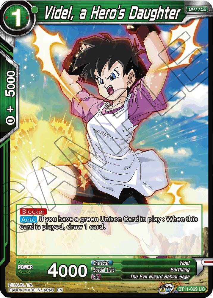 Videl, a Hero's Daughter BT11-069 card from Vermilion Bloodline