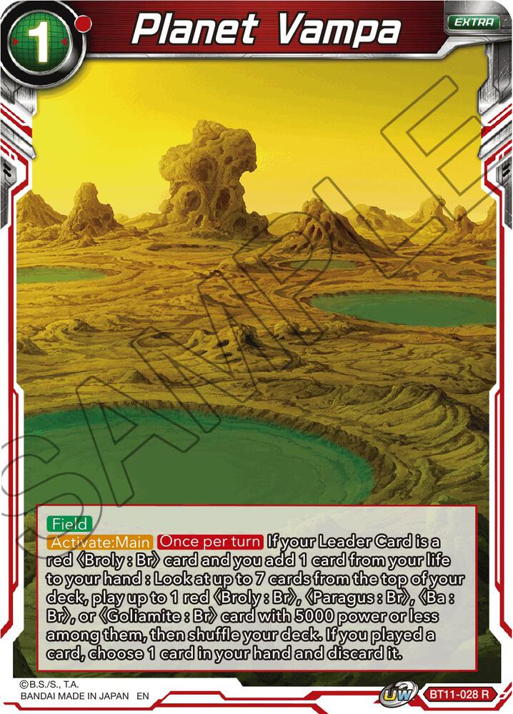 Planet Vampa BT11-028 card from Vermilion Bloodline