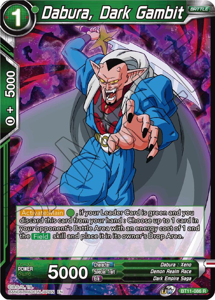 Dabura, Dark Gambit BT11-086 card from Vermilion Bloodline