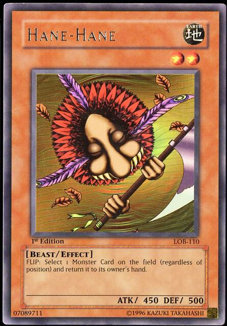 Hane-Hane LOB-110 card from The Legend of Blue Eyes White Dragon