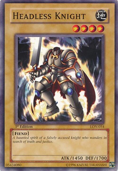 Headless Knight LON-054 card from Labyrinth of Nightmare