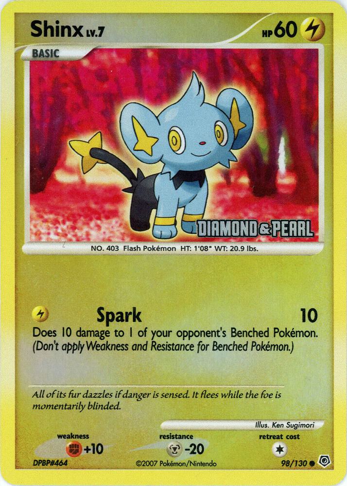 Shinx - 98/130 [Diamond & Pearl] 098/130 card from Burger King Promos