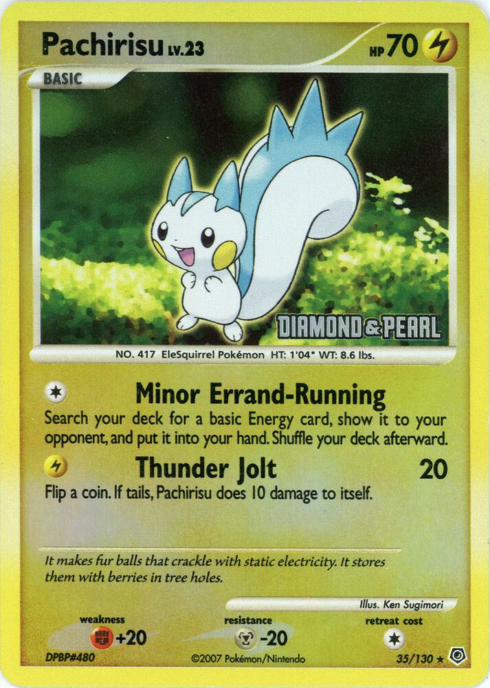 Pachirisu - 35/130 [Diamond & Pearl] 035/130 card from Burger King Promos