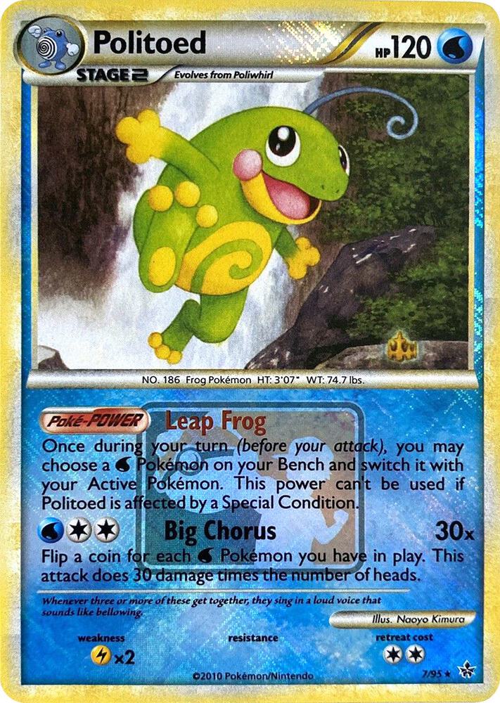 Politoed - 7/95 (League Promo) 007/095 card from League & Championship Cards