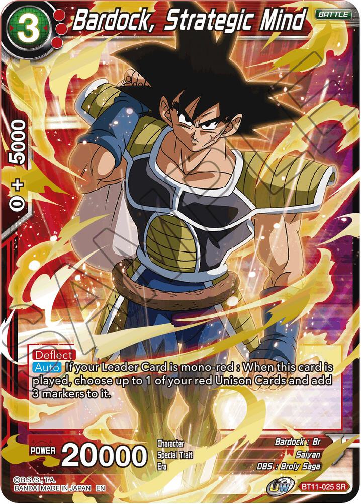 Bardock, Strategic Mind BT11-025 card from Vermilion Bloodline