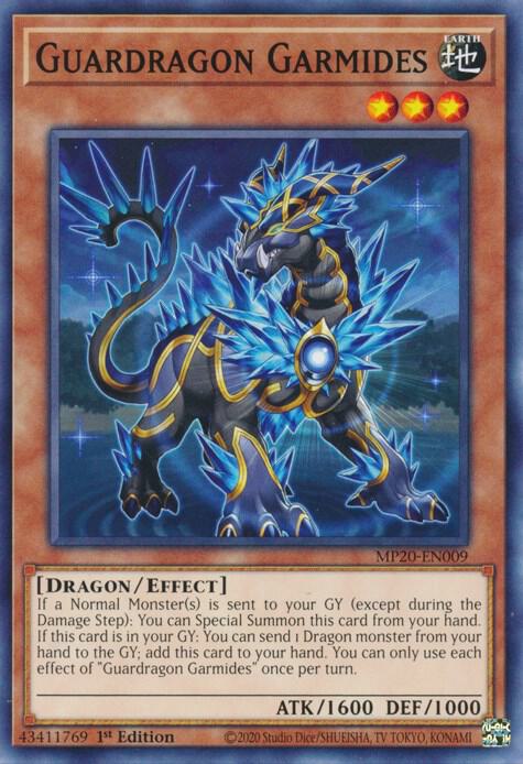 Guardragon Garmides MP20-EN009 card from 2020 Tin of Lost Memories
