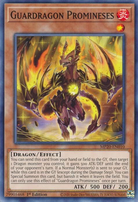 Guardragon Promineses MP20-EN010 card from 2020 Tin of Lost Memories