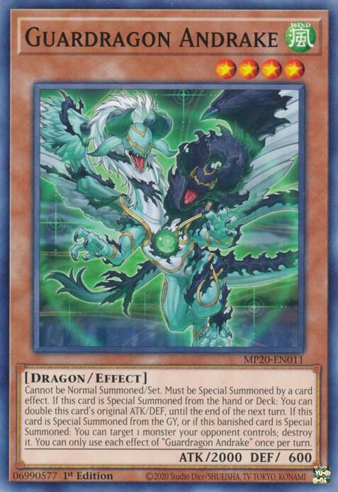 Guardragon Andrake MP20-EN011 card from 2020 Tin of Lost Memories