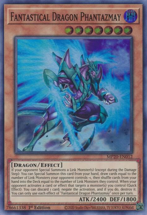Fantastical Dragon Phantazmay MP20-EN012 card from 2020 Tin of Lost Memories