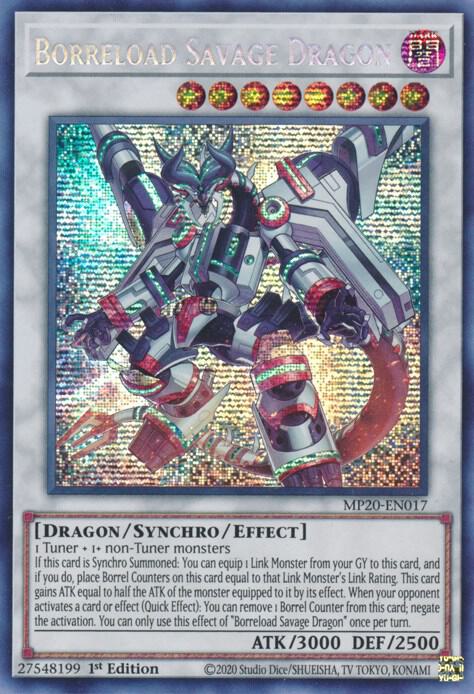 Borreload Savage Dragon MP20-EN017 card from 2020 Tin of Lost Memories