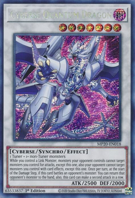 Cyberse Quantum Dragon MP20-EN018 card from 2020 Tin of Lost Memories