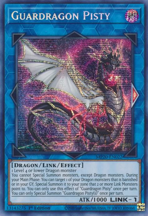 Guardragon Pisty MP20-EN022 card from 2020 Tin of Lost Memories