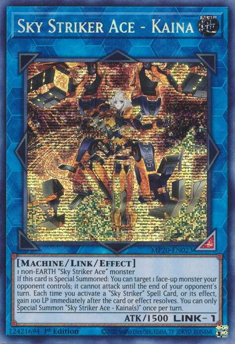 Sky Striker Ace - Kaina MP20-EN023 card from 2020 Tin of Lost Memories