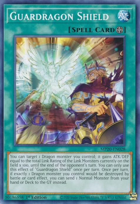 Guardragon Shield MP20-EN028 card from 2020 Tin of Lost Memories