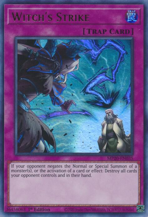 Witch's Strike MP20-EN035 card from 2020 Tin of Lost Memories