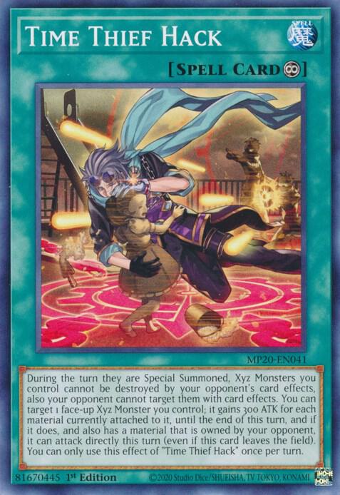 Time Thief Hack MP20-EN041 card from 2020 Tin of Lost Memories