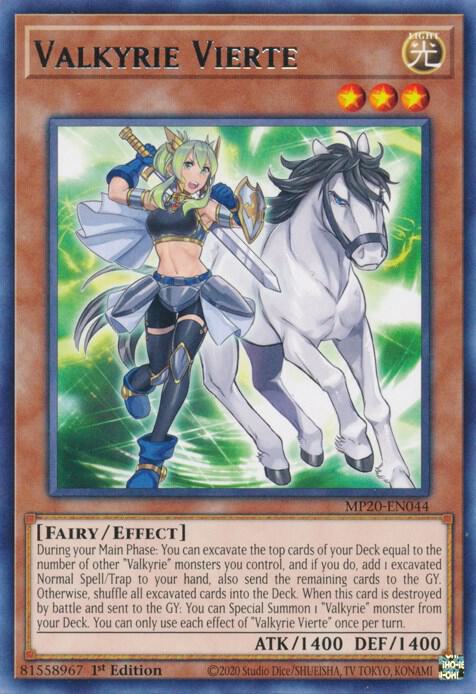 Valkyrie Vierte MP20-EN044 card from 2020 Tin of Lost Memories