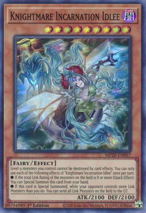 Knightmare Incarnation Idlee MP20-EN057 card from 2020 Tin of Lost Memories