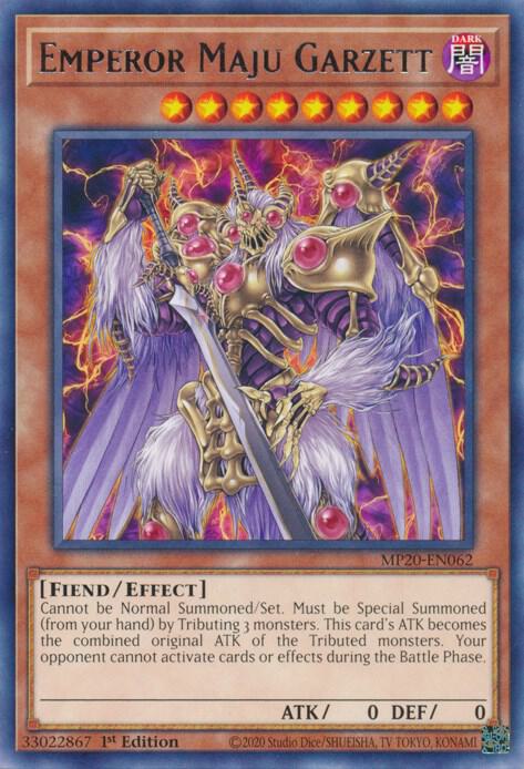 Emperor Maju Garzett MP20-EN062 card from 2020 Tin of Lost Memories