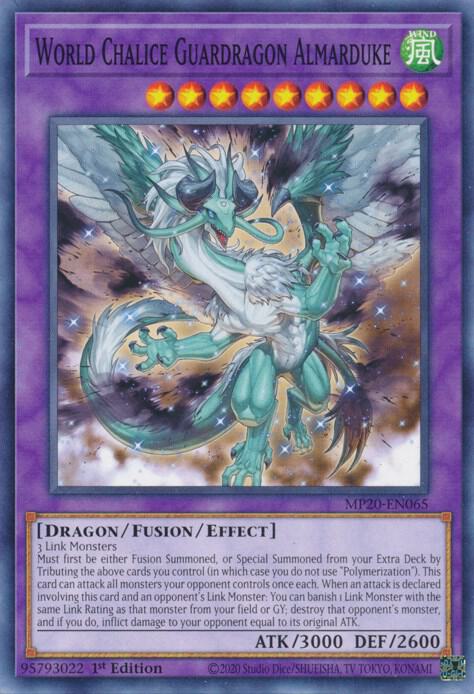 World Chalice Guardragon Almarduke MP20-EN065 card from 2020 Tin of Lost Memories