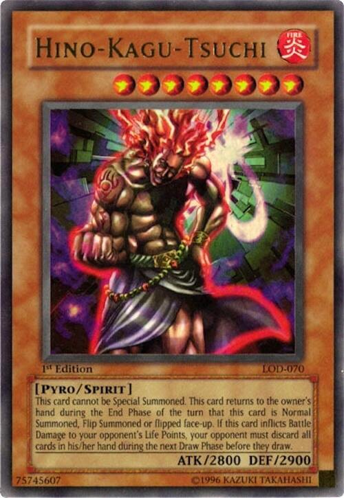 Hino-Kagu-Tsuchi LOD-070 card from Legacy of Darkness