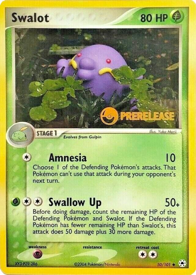 Swalot (Prerelease) 50/101 card from Nintendo Promos