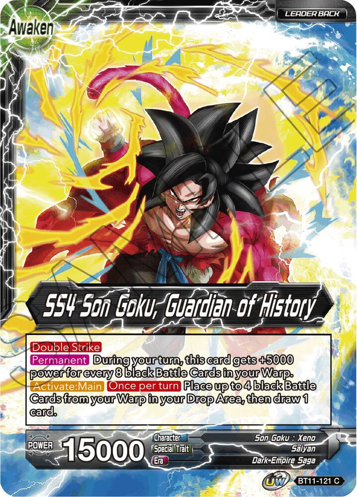 Son Goku // SS4 Son Goku, Guardian of History BT11-121 card from Vermilion Bloodline