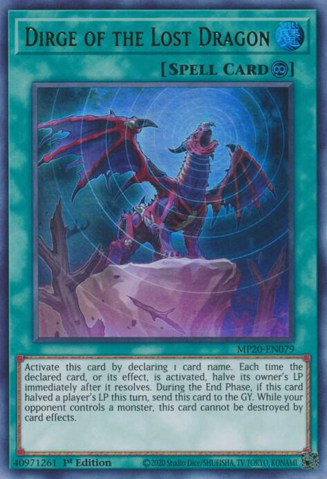 Dirge of the Lost Dragon MP20-EN079 card from 2020 Tin of Lost Memories